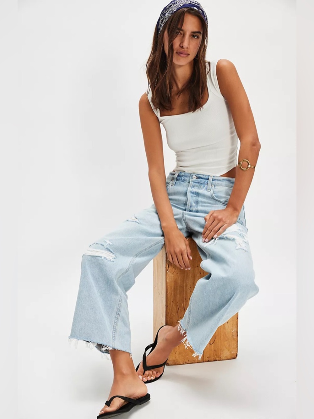 Free people citizens of humanity Ayla Rae crop 27 Vaquero $258 NWT